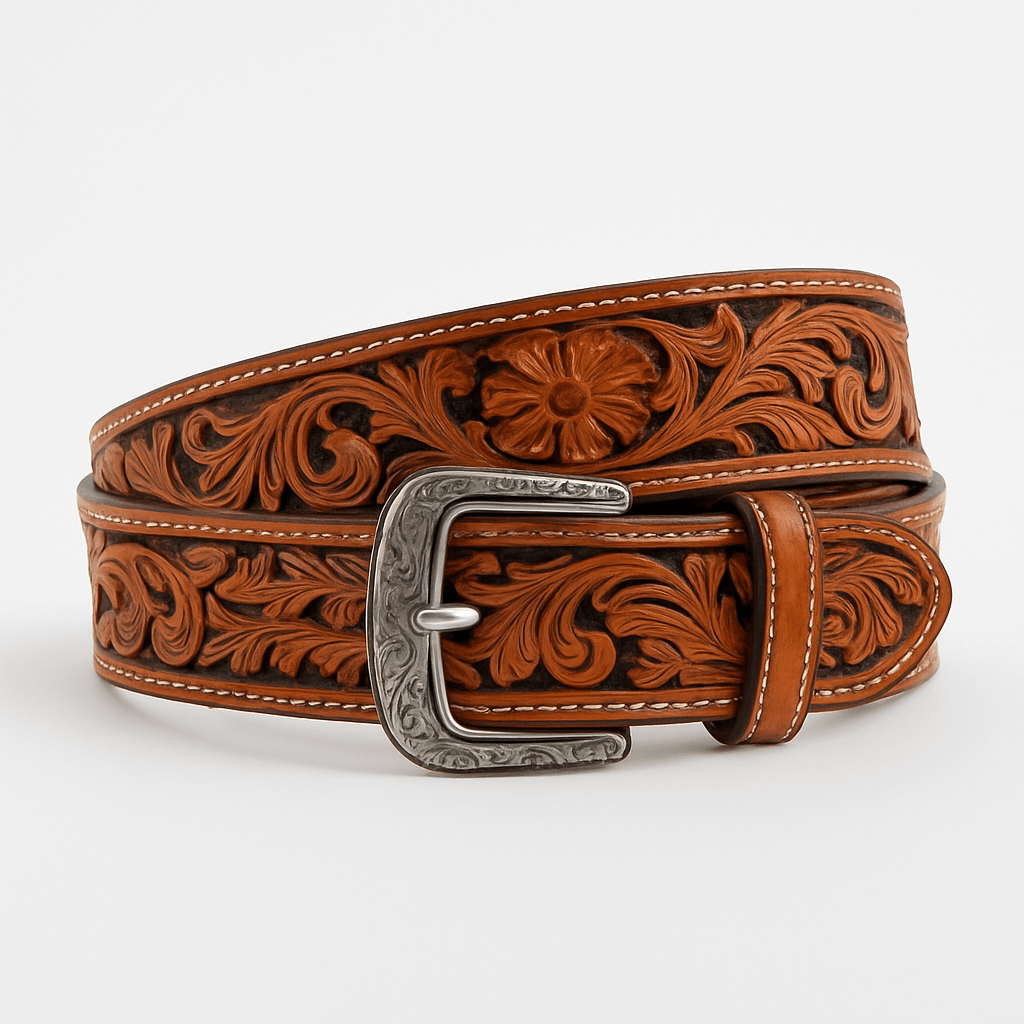 Carved Leather Belt 3