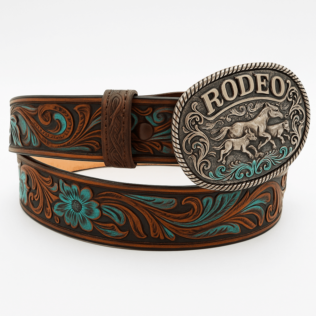 Carved Leather Belt 4