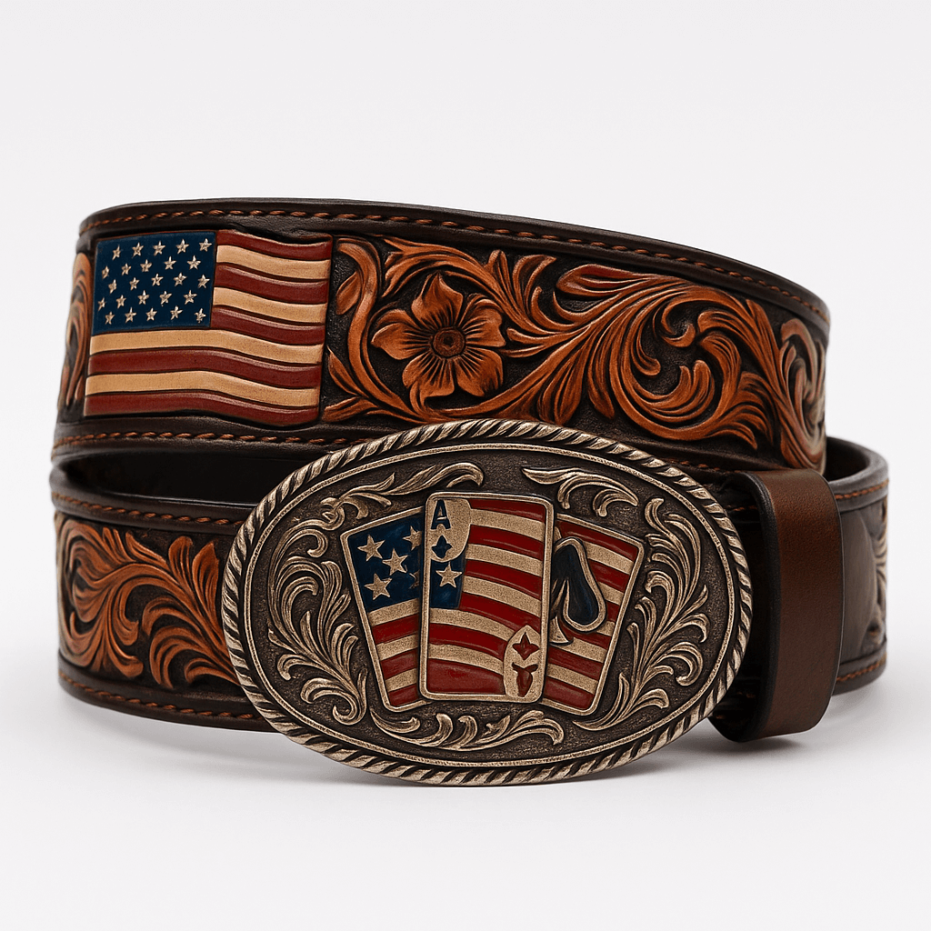 Carved Leather Belt 5