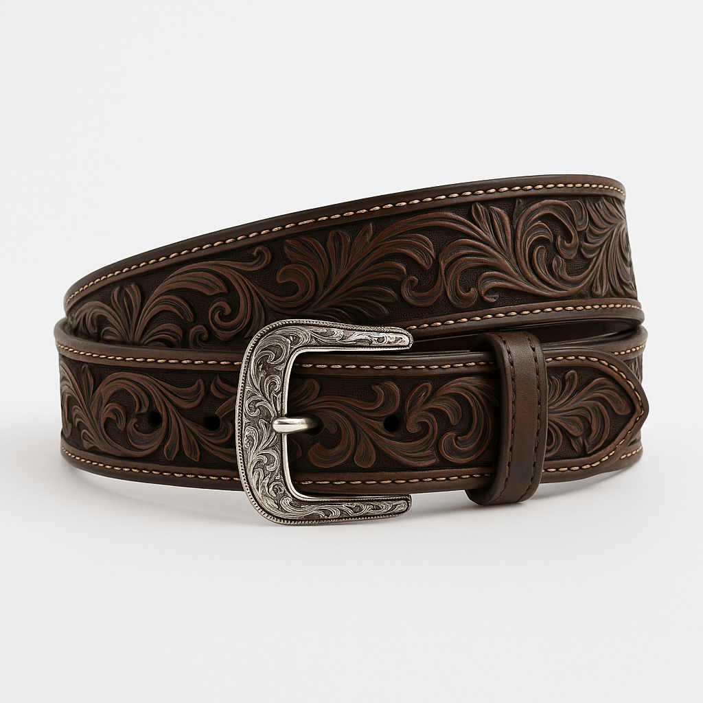 Carved Leather Belt 6