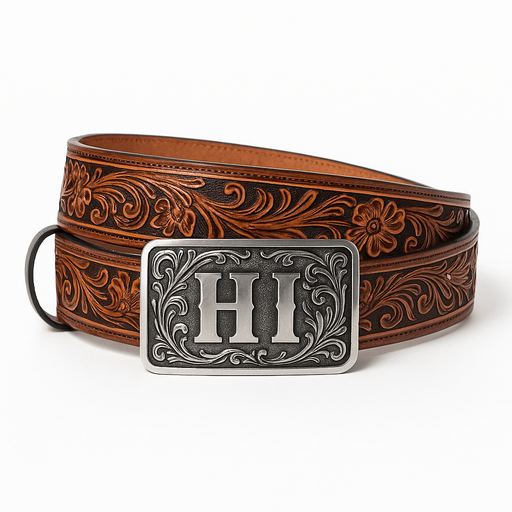 Carved Leather Belt 8